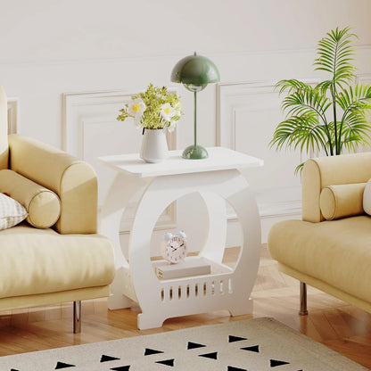 White Bedside Table Cabinet Side - Image 4
