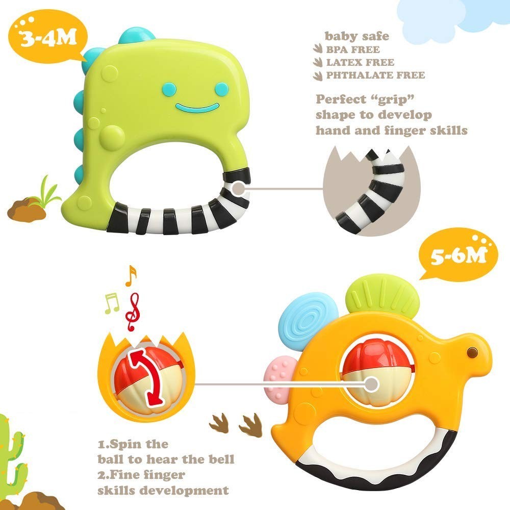 Baby Rattles Teethers Toys 3 6 - Detail view