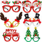 Christmas Glasses Decorations Eyeglasses with Glitter - Front view