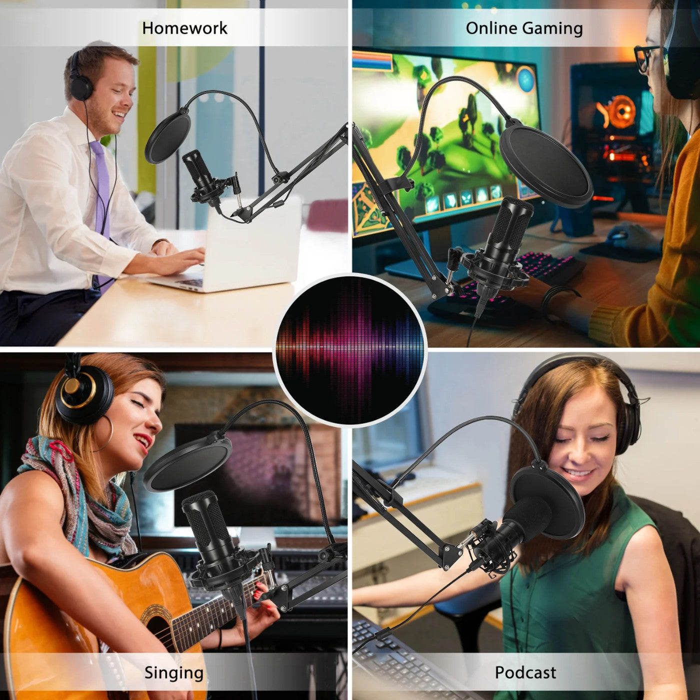 Podcast Microphone PC Condenser Gaming - Image 6