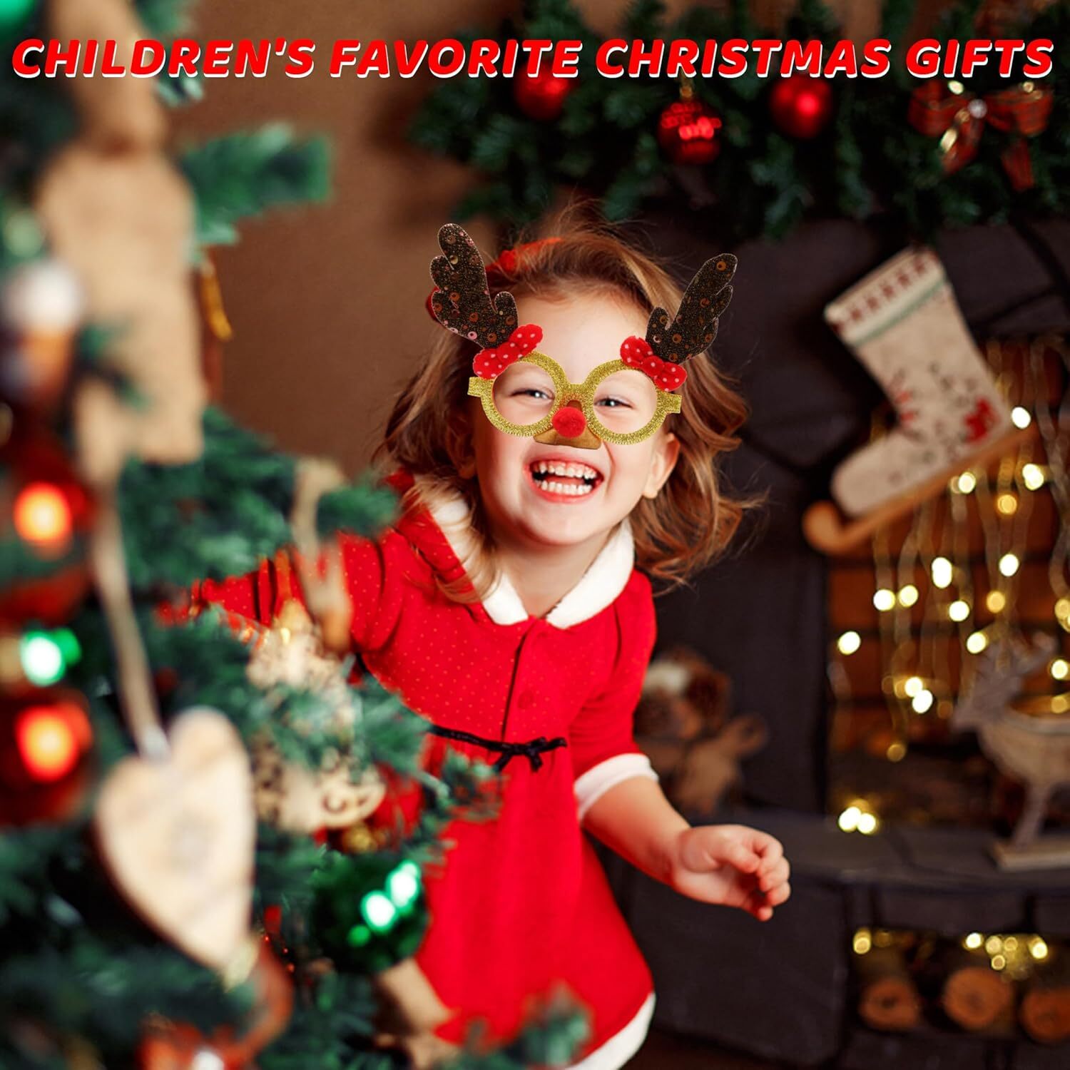 Christmas Glasses Decorations Eyeglasses with - Image 3