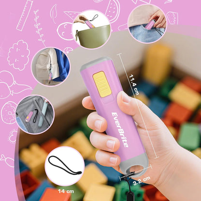 Mini LED Torch Flashlight Batteries Kids - Detail view