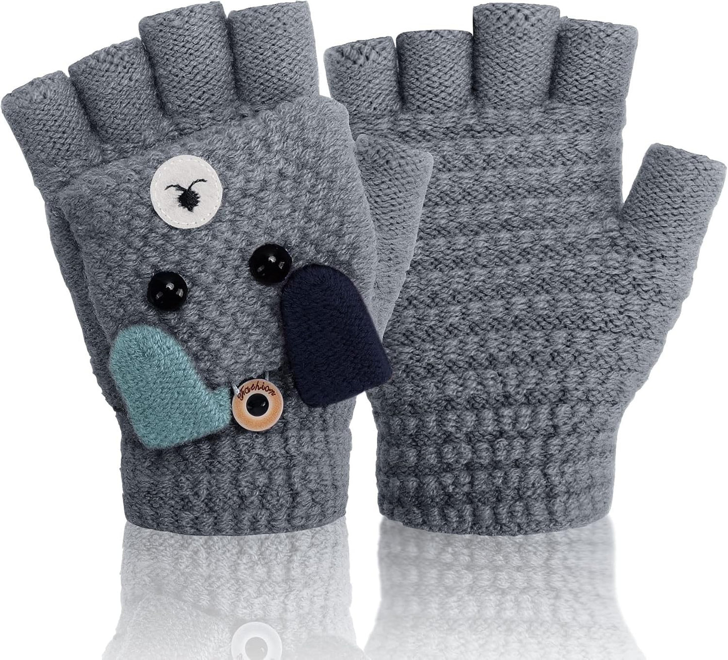 Kids Winter Flip Top Gloves Children - Front view