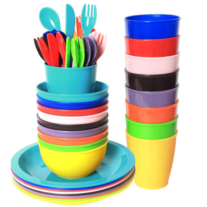 54PCS Plastic Kid Dinnerware Plates - Image 7