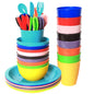 54PCS Plastic Kid Dinnerware Plates - Image 7