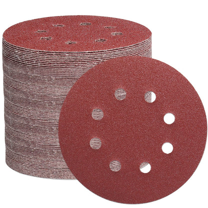 150pcs Sanding Discs 125mm/5'' Orbital Sander Sandpaper 60-600 Grits Hook Loop