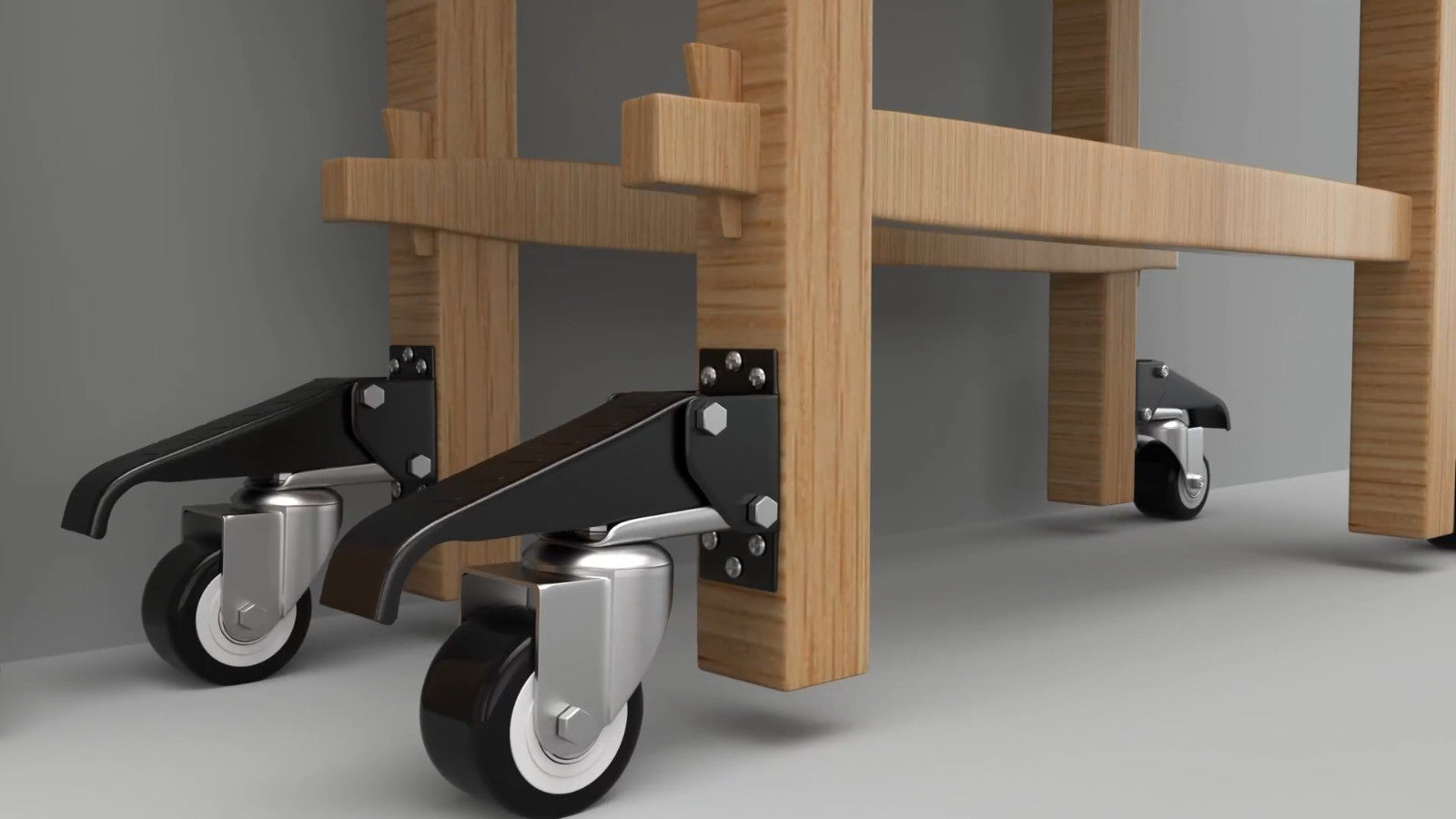 Casters Kit 880 Lbs Heavy Duty - Detail view